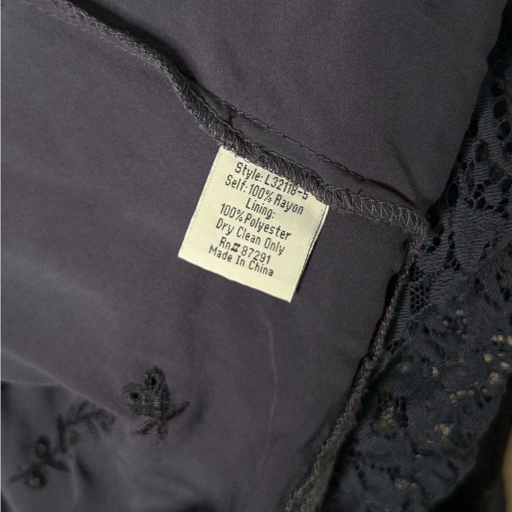 Johnny Was Love Midnight Eyelet Blue Lace Maxi Dress Gavin - Picture 6 of 7